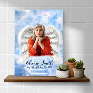 Frames |   Personalized Picture Canvas Wall Art With Angel Wings Pattern Best Gift For Family Frames Frames