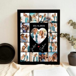 Frames |   Personalized Picture Canvas Wall Art With Custom Date Sweet Gift For Couples Frames Frames