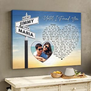 Frames |   Personalized Picture Canvas Wall Art With Custom Name Street Sign Design Gift For Your Love Frames Frames