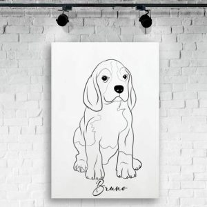 Frames |   Personalized Picture Canvas Wall Art With Custom Text Simple Present For Pet Lover Frames Frames