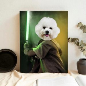 Frames |   Personalized Picture Canvas Wall Art With Lightsaber Pattern Cute Gift For Pet Lover Frames Frames