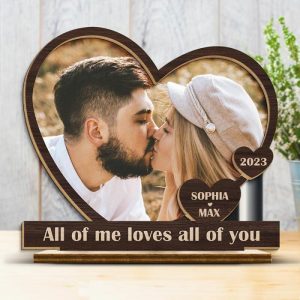 Frames |   Personalized Picture Frame All Of Me Loves All Of You With Cutsom Heart Shaped Photo Design Great Gift For Couples Frames Frames