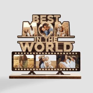 Frames |   Personalized Picture Frame Best Mom In The World With Film Design Creative Gift For Mother’s Day Frames Frames