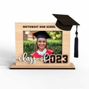 Frames |   Personalized Picture Frame Custom School Title With Cap Design Precious Graduation Gift Frames Frames