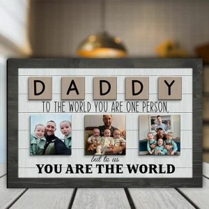 Frames |   Personalized Picture Frame Daddy Is The World Great Gift For Best Father Frames Frames