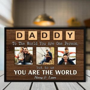 Frames |   Personalized Picture Frame Daddy Is The World With Custom Name Great Gift For Father Frames Frames