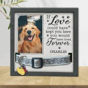 Frames |   Personalized Picture Frame If Love Could Have Kept You Here With Dog Collar Design Memorial Gift For Pet Lover Frames Frames