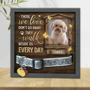 Frames |   Personalized Picture Frame Those We Love Don’T Go Away With Dog Collar Design Memorial Gift For Pet Lover Frames Frames