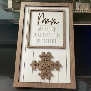 Frames |   Personalized Puzzle Pieces Name Sign Mother’s Day Gift Frames Dad