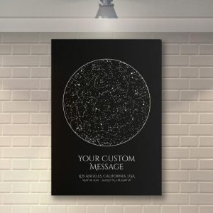 Frames |   Personalized Star Map Canvas Wall Art Stylish Gift For Friend Frames Frames