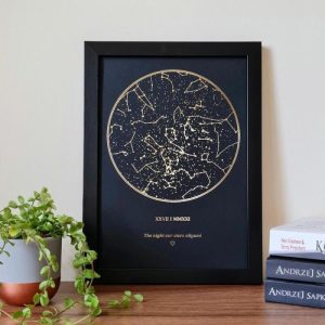 Frames |   Personalized Star Map Frame Foil Print Funny Gift For Friend Frames Frames