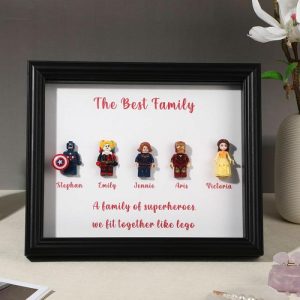 Frames |   Personalized Superhero Family Frame Frames black