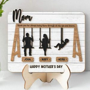 Frames |   Personalized Wooden Frame Custom Family Members Swing Style Design Attractive Mother’s Day Gift Frames Frames