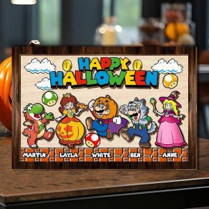 Frames |   Personalized Wooden Frame Sign Custom Family Name With Characters Perfect Gift For Halloween Frames Frames