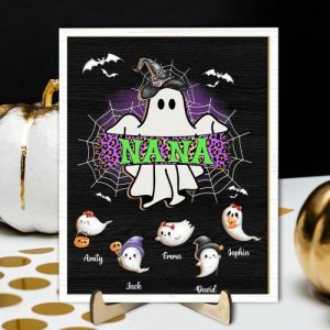 Frames |   Personalized Wooden Frame Sign Nana’s Boo Crew Custom Ghosts Perfect Halloween Gift For Family Frames Frames