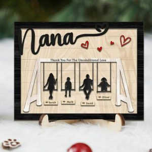 Frames |   Personalized Wooden Frame Thank You For The Unconditional Love Swing Design Warm Mother’s Day Gift Frames Frames