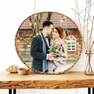 Frames |   Personalized Wooden Oval Photo Frame Customized Photos For Anniversary Frames Frames