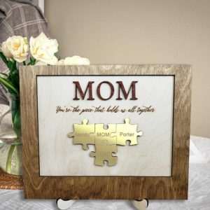 Frames |   Personalized Yellow Gold Name Puzzle Frame For Mother’s Day Gift Frames Frames