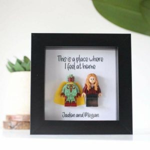 Frames |   "This Is A Place Where I Feel At Home" Personalised Superhero Frame Frames black