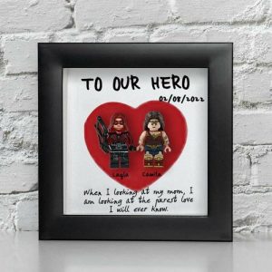 Frames |   "To Our Hero" Personalised Superhero Frame Frames black