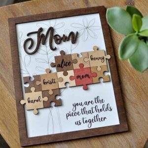 Frames |   "You Are The Piece That Holds Us Together" Personalized Puzzles Frame Frames Dad