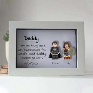 Frames |   "You Will Always Be The Only Superhero In My Heart" Personalised Superhero Frame White Frames black