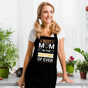 Kitchen |   Beautiful Apron Gift For Mom "Best Mom In The History Of Ever" Home & Living Kitchen