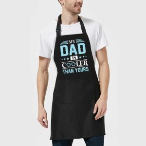 Kitchen |   Best Apron Gift For Favourite Father "My Dad Is Cooler Than Yours" Home & Living Kitchen