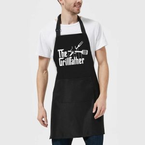 Kitchen |   Chef Apron Creative And Interesting Gift For Dear Father "The Grillfather" Home & Living Kitchen