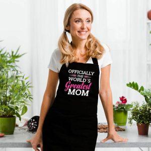 Kitchen |   Cooking Apron Mother’s Day Gift "The World’s Greatest Mom" Home & Living Kitchen