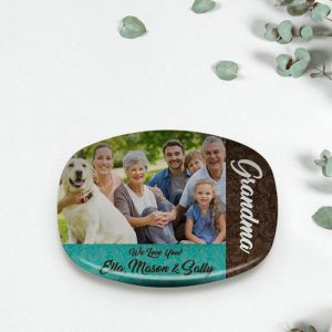 Kitchen |   Custom Name And Photo Plate Perfect Present For Grandmother "We Love You" Home & Living Kitchen