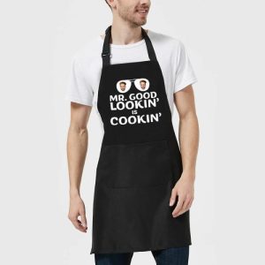 Kitchen |   Custom Picture Apron Creative Gift For Family "Mr.Good Looking Is Cooking" Home & Living Kitchen