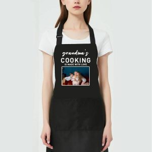 Kitchen |   Custom Picture Apron Warm Gift For Grandma "Grandma’s Cooking Is Made With Love" Home & Living Kitchen