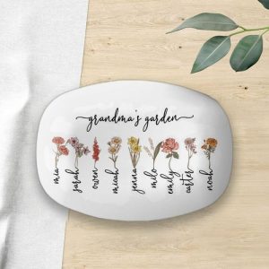 Kitchen |   Personalized Birthflower And Name Plate Decor Gift For Grandma Home & Living Kitchen