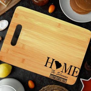 Kitchen |   Personalized Name And Date Charcuterie Board Special Present For Him "Home" Home & Living Kitchen