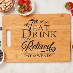 Kitchen |   Personalized Name Charcuterie Board With Birds Pattern Special Gift For Him Home & Living Kitchen