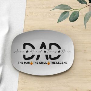 Kitchen |   Personalized Name Plate Father’s Day Gifts "The Man The Grill The Legend" Home & Living Kitchen