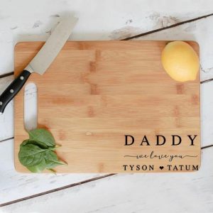 Kitchen |   Personalized Name Square Charcuterie Board Best Father’s Day Present Home & Living Kitchen