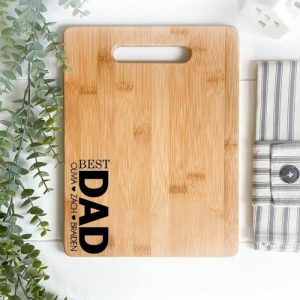 Kitchen |   Personalized Name Square Charcuterie Board Interesting Present For Dad Home & Living Kitchen