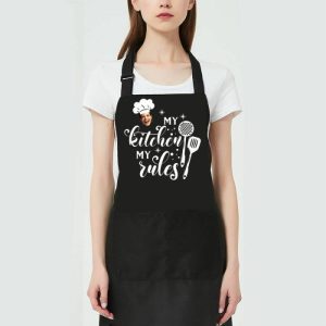 Kitchen |   Personalized Photo Apron Interesting Gift For Family Members"My Kitchen My Rules" Home & Living Kitchen