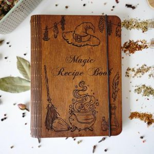 Kitchen |   Personalized Recipe Book Wizard’s Magic Secret With Creative Cover Design Gift For Friends Home & Living burlywood