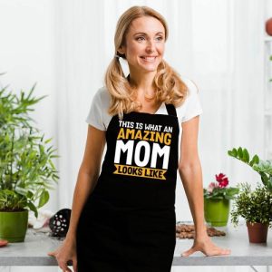 Kitchen |   Stylish Apron For Mother "This Is What An Amazing Mom Looks Like" Home & Living Kitchen