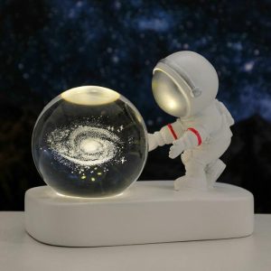 Lamps |   Beautiful Crystal Ball Night Light Astronaut Base Unique Design Gift For Your Love Home & Living Lamps