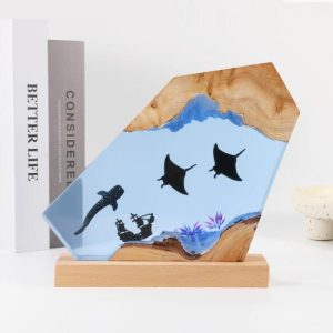 Lamps |   Beautiful Underwater World Resin Wood Lamp Funny Gift For Couples Home & Living Lamps