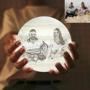 Lamps |   Custom Engraved 3D Photo Jupiter Lamp, Touch 2 Colors, Family Gift Home & Living Lamps