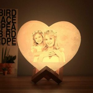 Lamps |   Custom Heart Shaped Moon Lamp 2 Colors Home & Living Lamps