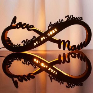 Lamps |   Custom Lamp Light Up Letter Name Sign Engraved Wooden Nightlight Home & Living Lamps