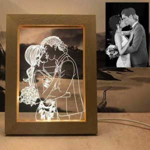 Lamps |   Custom Wooden Frame Led Photo Lamp Home & Living Lamps