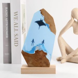 Lamps |   Manta Ray And Diving Enthusiasts Resin Wood Lamp Creative Gift For Friends Home & Living Lamps