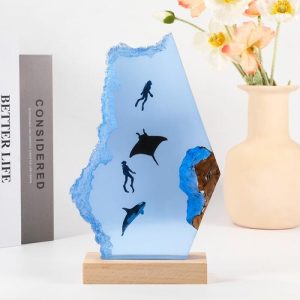 Lamps |   Manta Ray And Sharks Resin Wood Lamp Creative Gift For Friends Home & Living Lamps